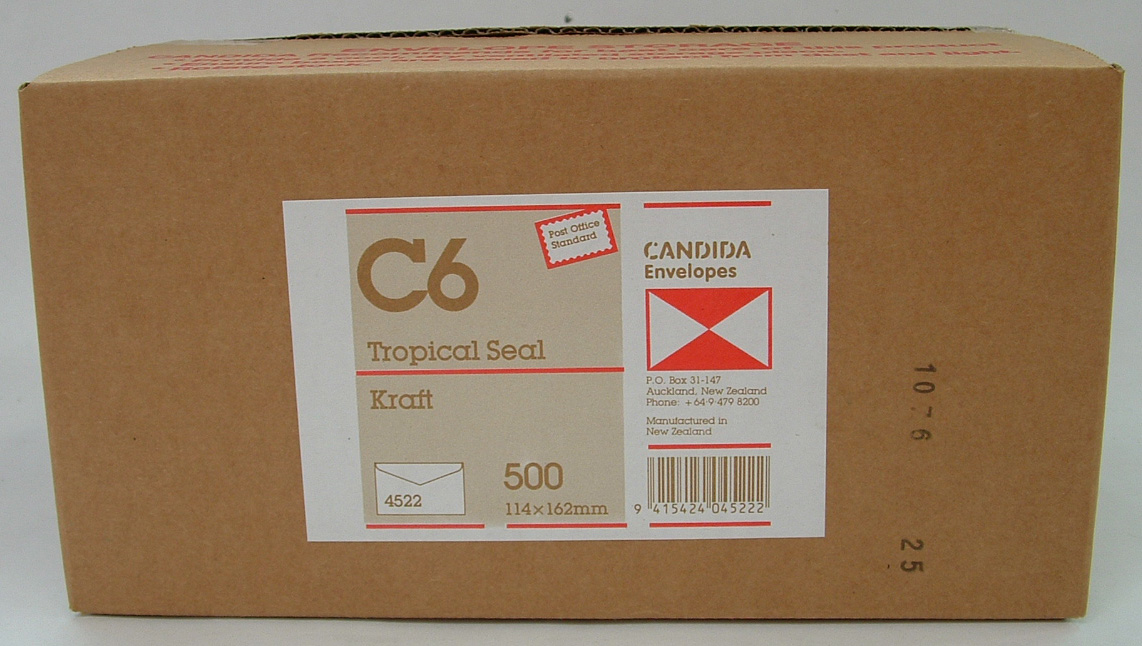 Envelopes C6 Kraft Tropical Seal - 500